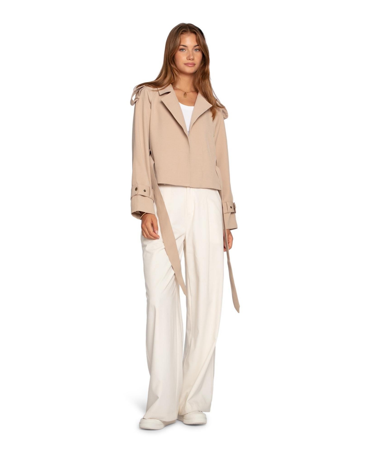 Belle & Bloom Women's Fast Car Cropped Trench