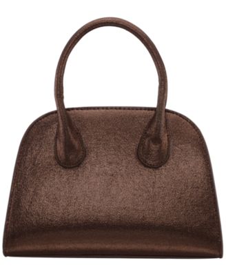 Ainsley Metallic Small Bowling Shoulder Handbag