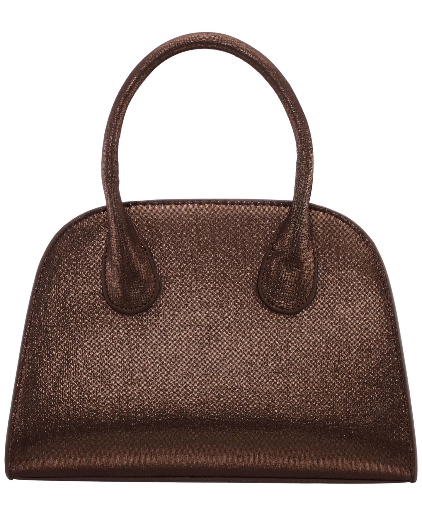 Женская сумка Nina Ainsley Metallic Small Bowling Shoulder Handbag, цвет: Бронзовый — фото 1