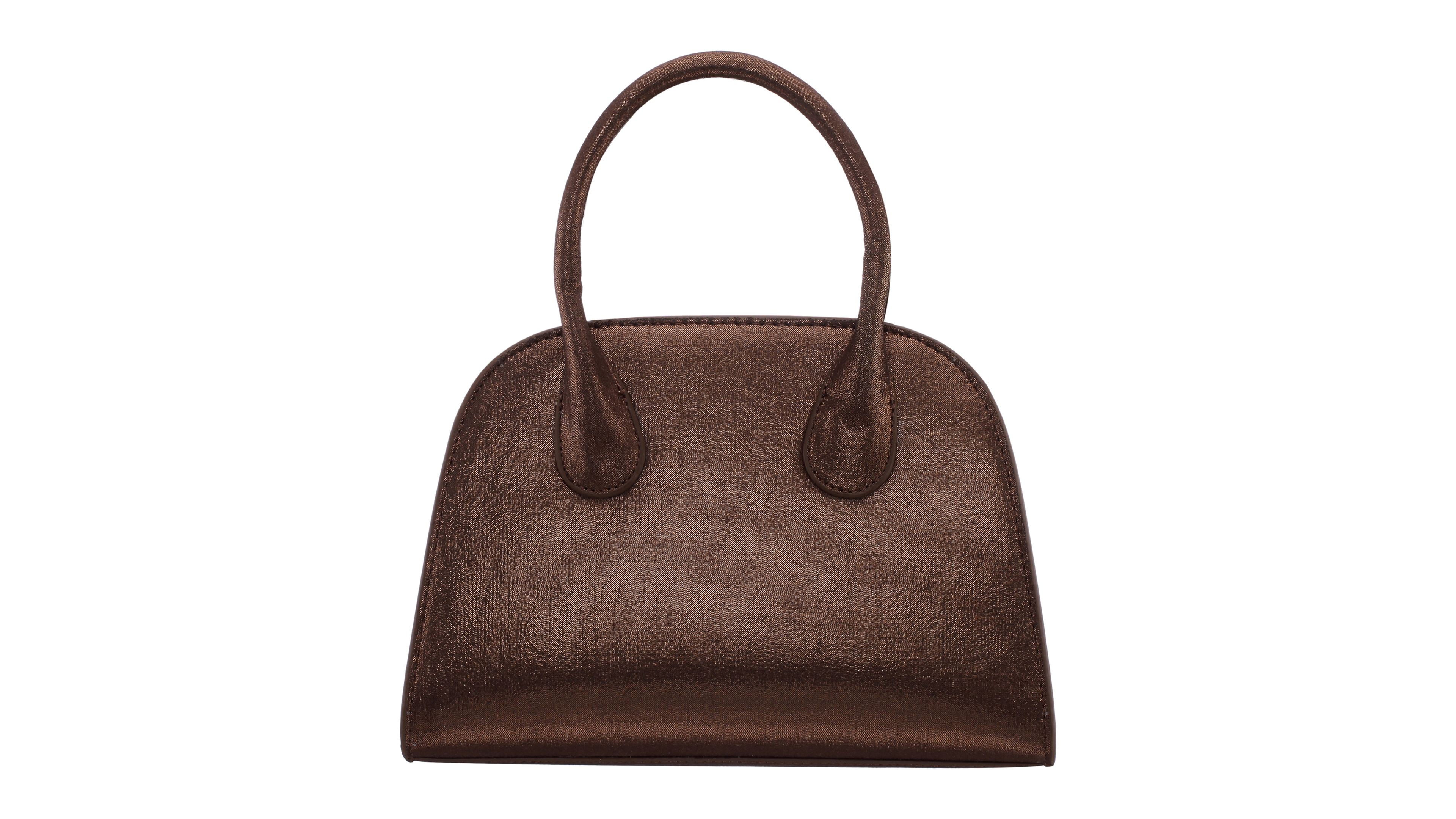 Nina Metallic Small Bowling Handbag