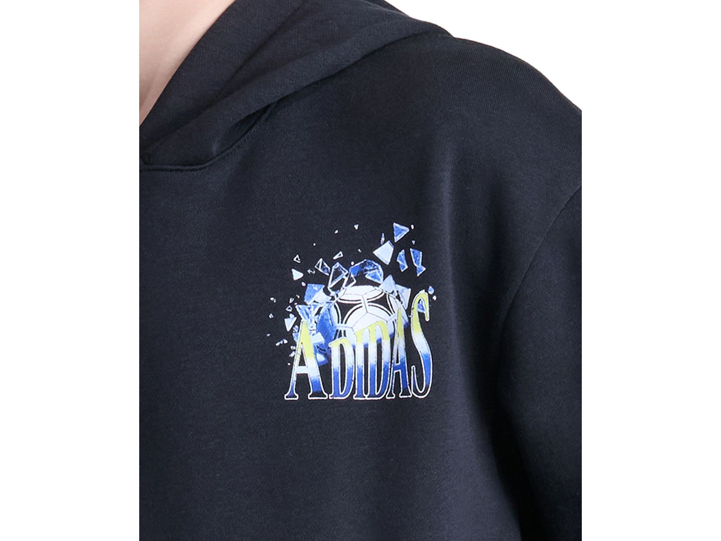 Худи adidas Long-Sleeve Graphic для мальчиков, цвет: Чёрный — фото 3