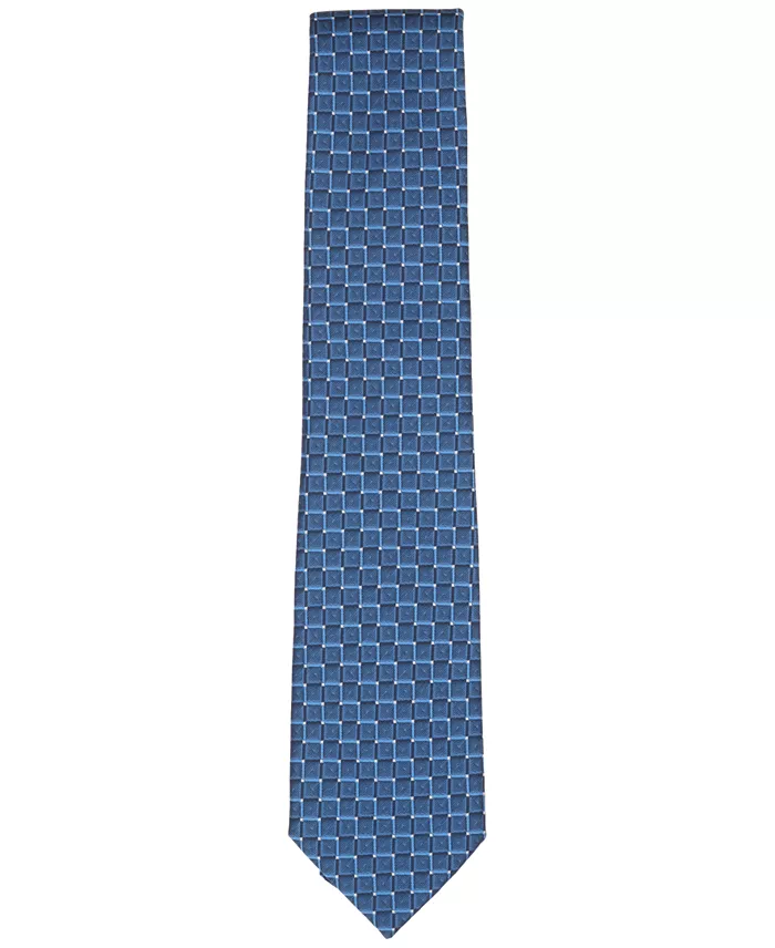 Men's Grid Pattern Tie - thumbnail 5