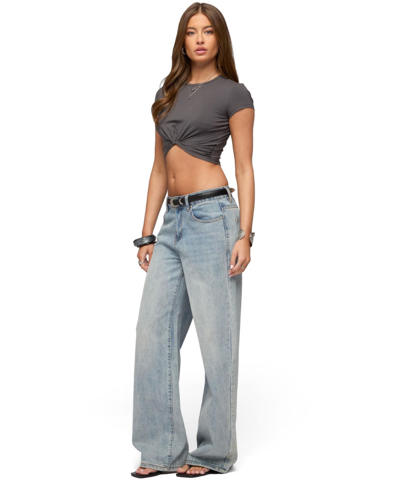 Women's Sephey Twisted Cropped T Shirt