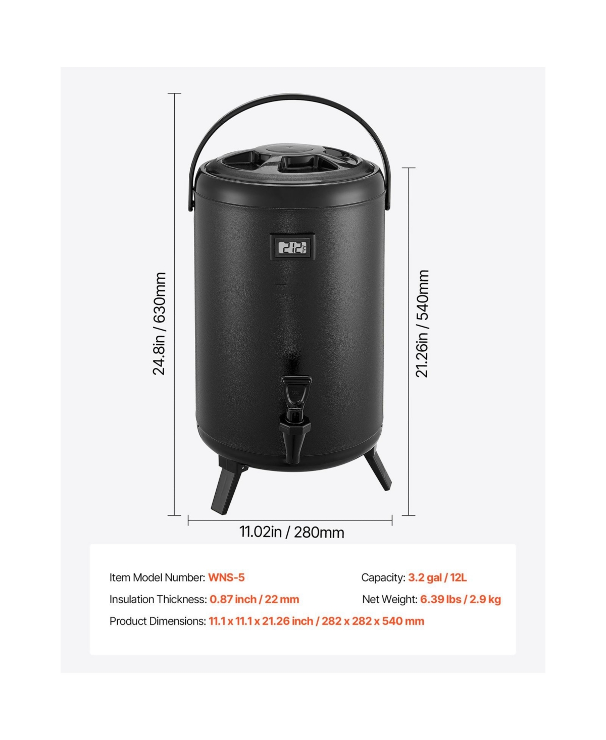 Cozito Insulated Beverage Dispenser