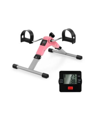 Under-Desk Exercise Bike Pedal Exerciser with LCD Display, Arms and