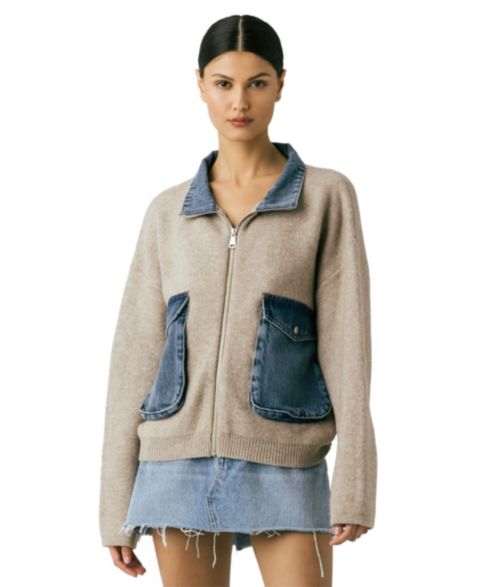 Женские куртки BLANK NYC Women's High Mock Collared Jacket