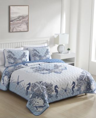 Coastal 3-Piece Quilt Set, Full/Queen