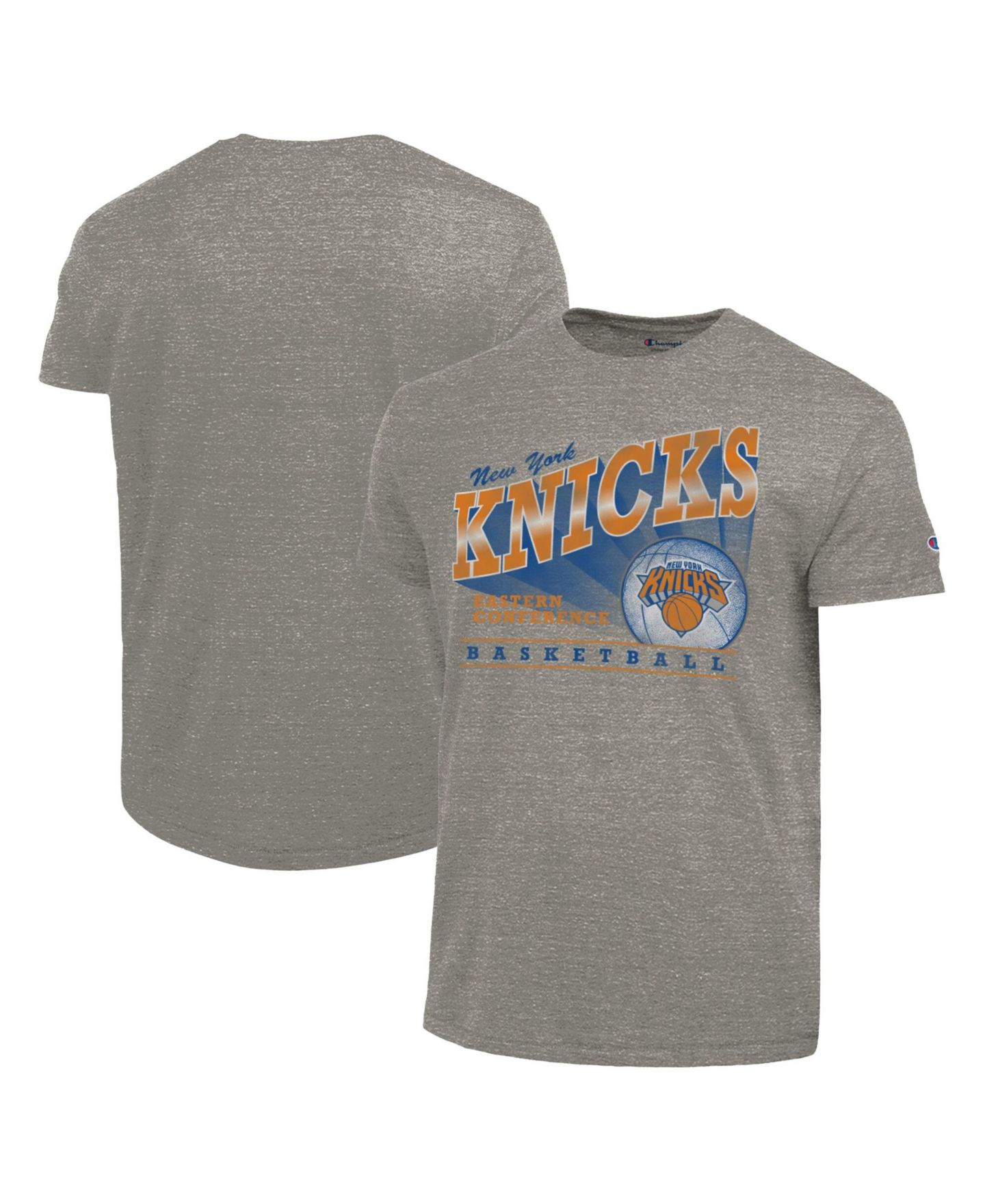 Мужская футболка Champion Gray New York Knicks Shooting Tri-Blend — фото 1
