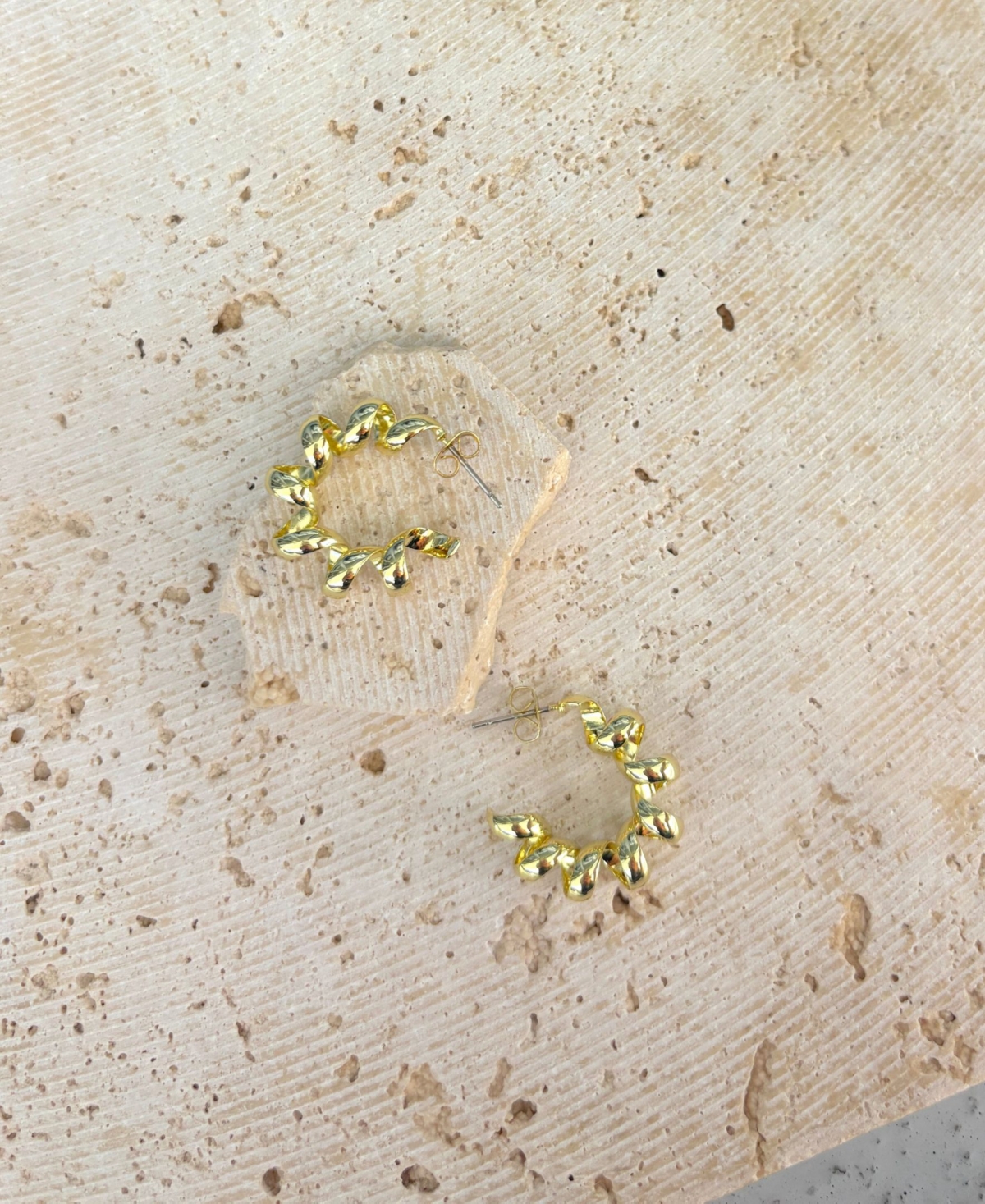 Adornia Gold Lightweight Coil Hoop Earrings