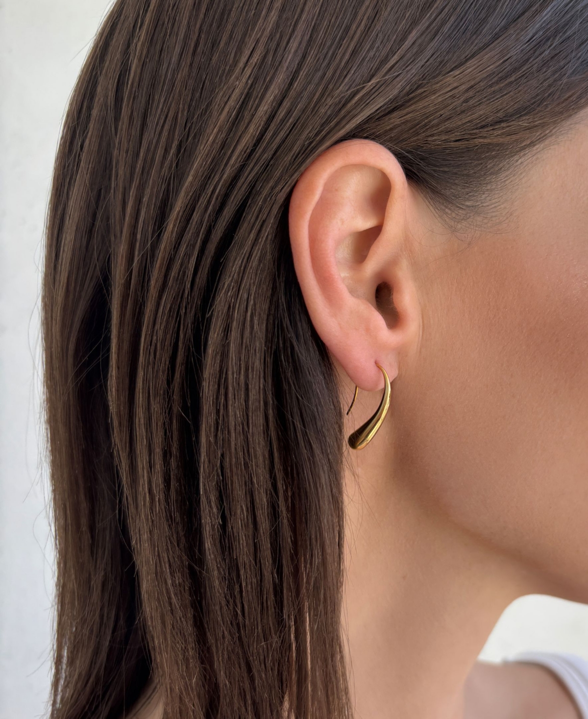Adornia Gold Tear Wire Drops with Stopper Earrings