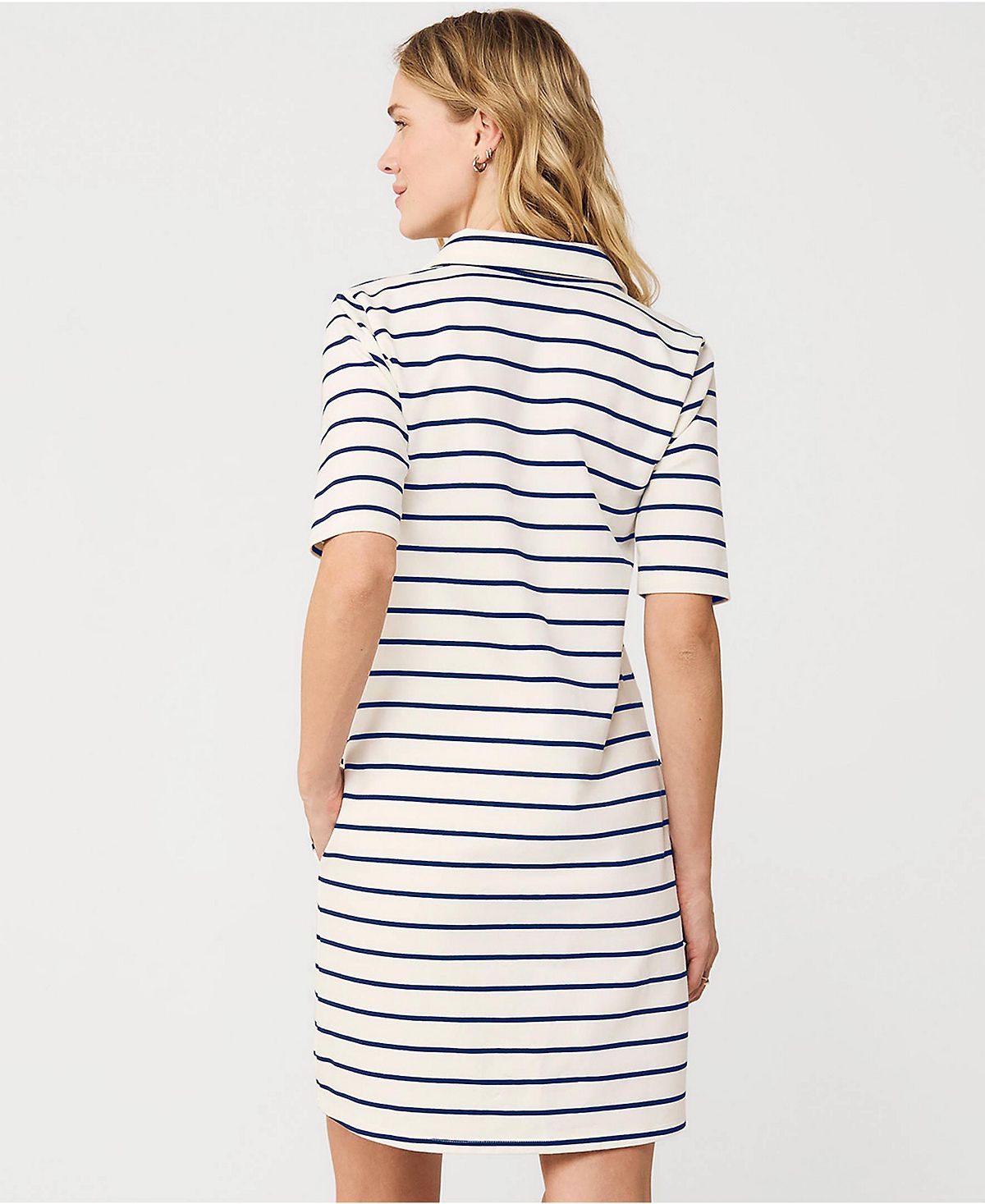 Lands' End Women's Starfish Elbow Sleeve Polo Dress view 2 — MAYCSS fashion products