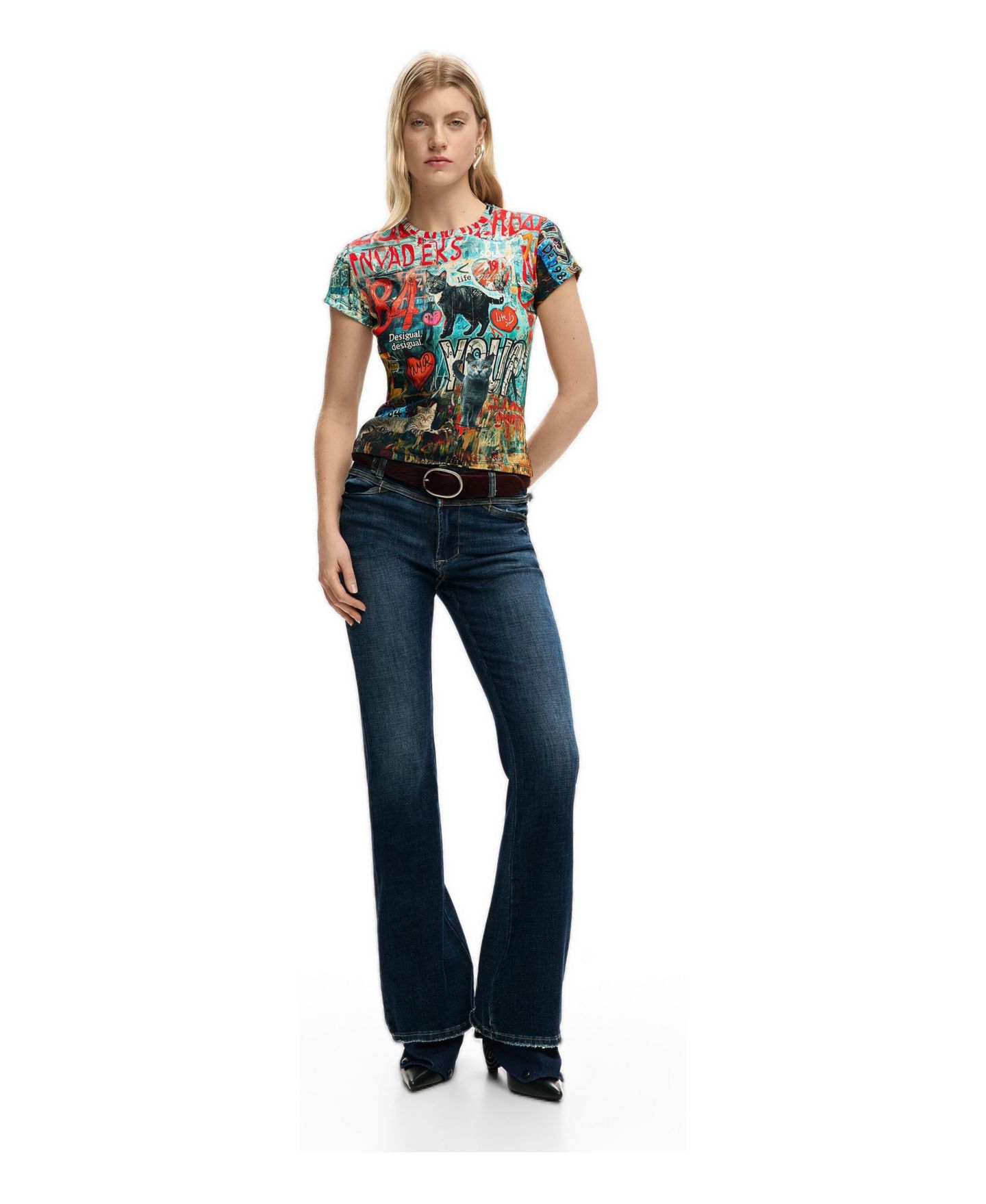 Женская футболка Desigual Printed Cat — фото 2