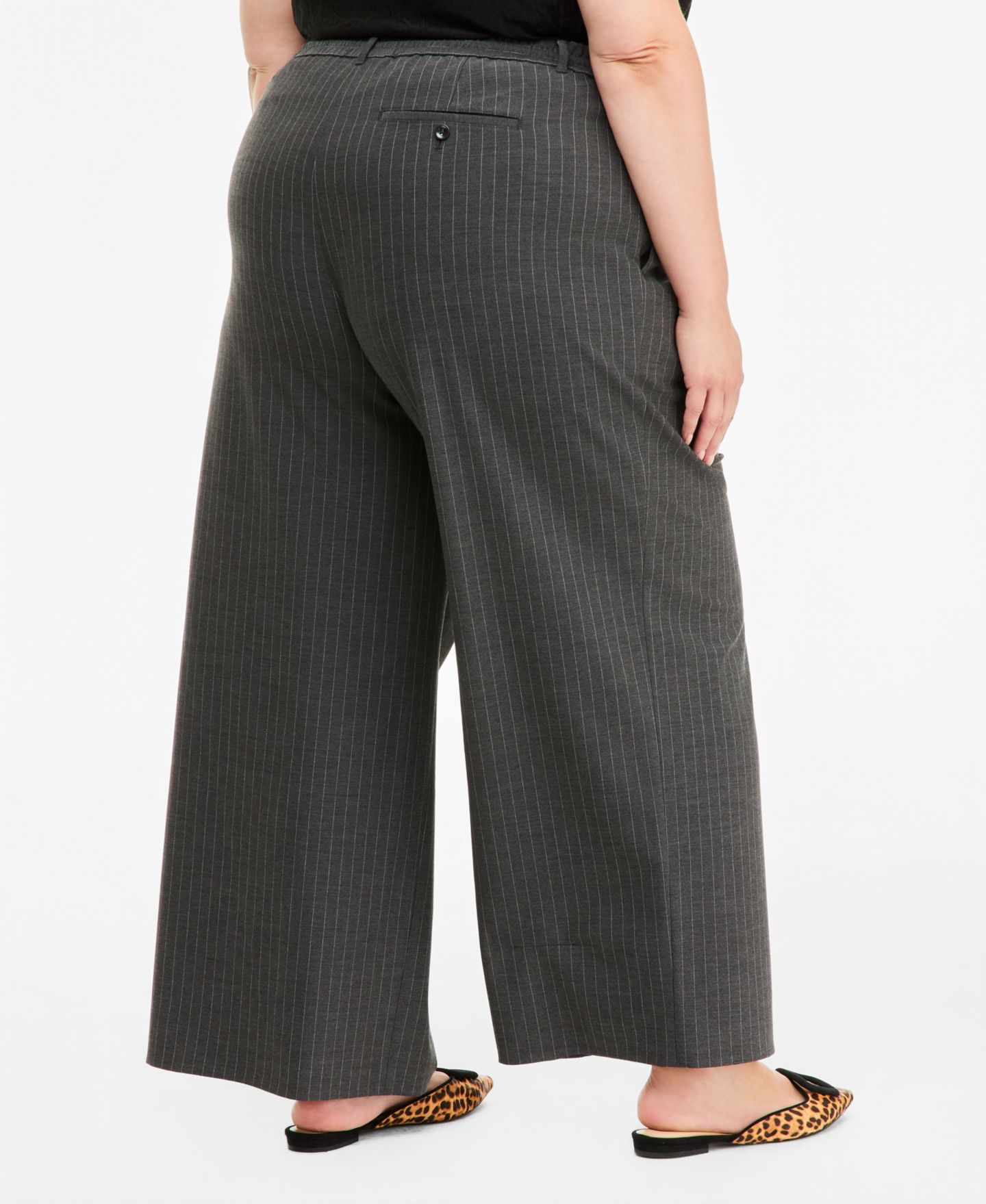 Женские брюки On 34th Trendy Plus Size Drawstring-Waist Wide-Leg, цвет: Угольный — фото 2
