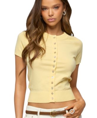 Women's Wilmer Button Up Short Sleeve Knit Top