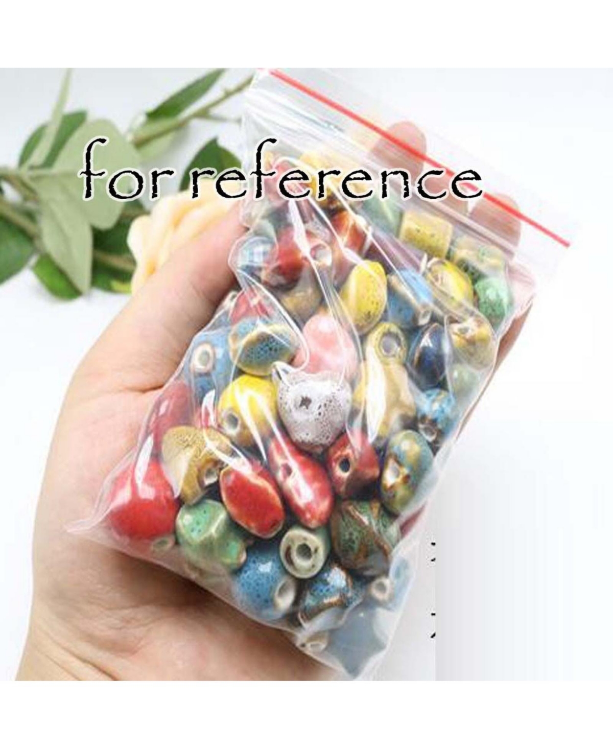 Sevorley 80Pcs Ceramic Beads for Diy Bracelet Necklace Jewelry Making