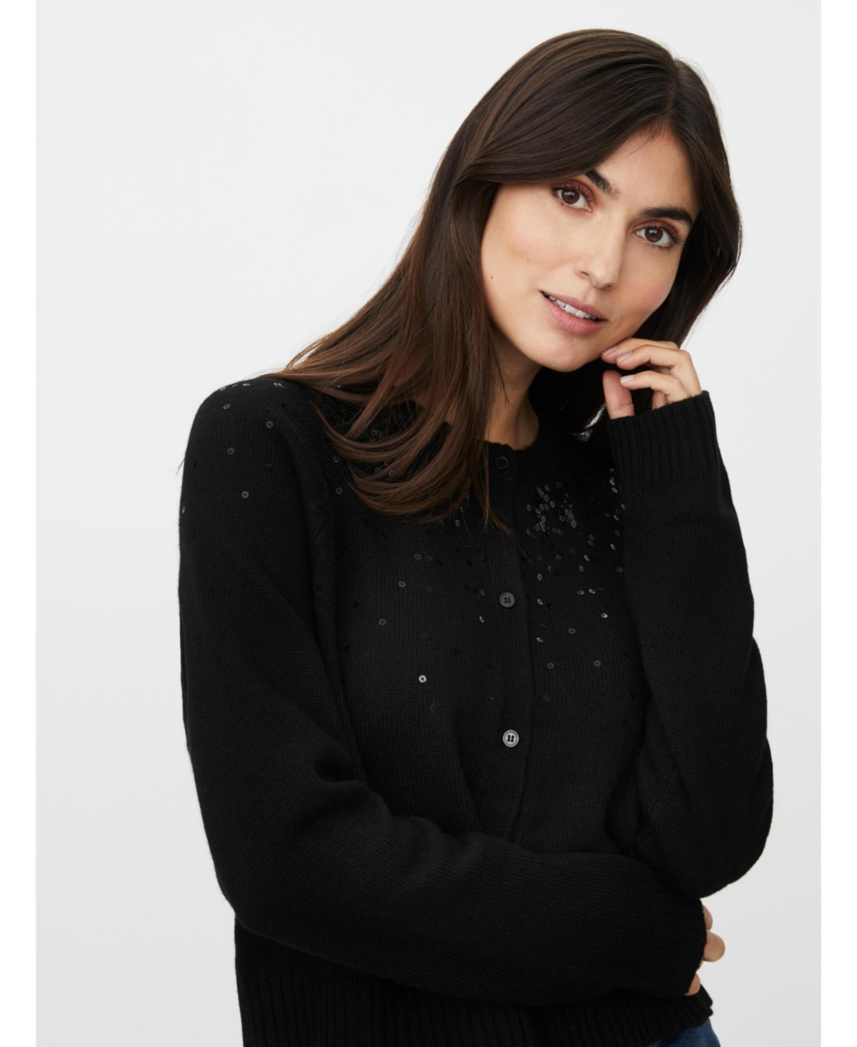 Masai Copenhagen Women's Malitana Sequined Button Front Cardigan