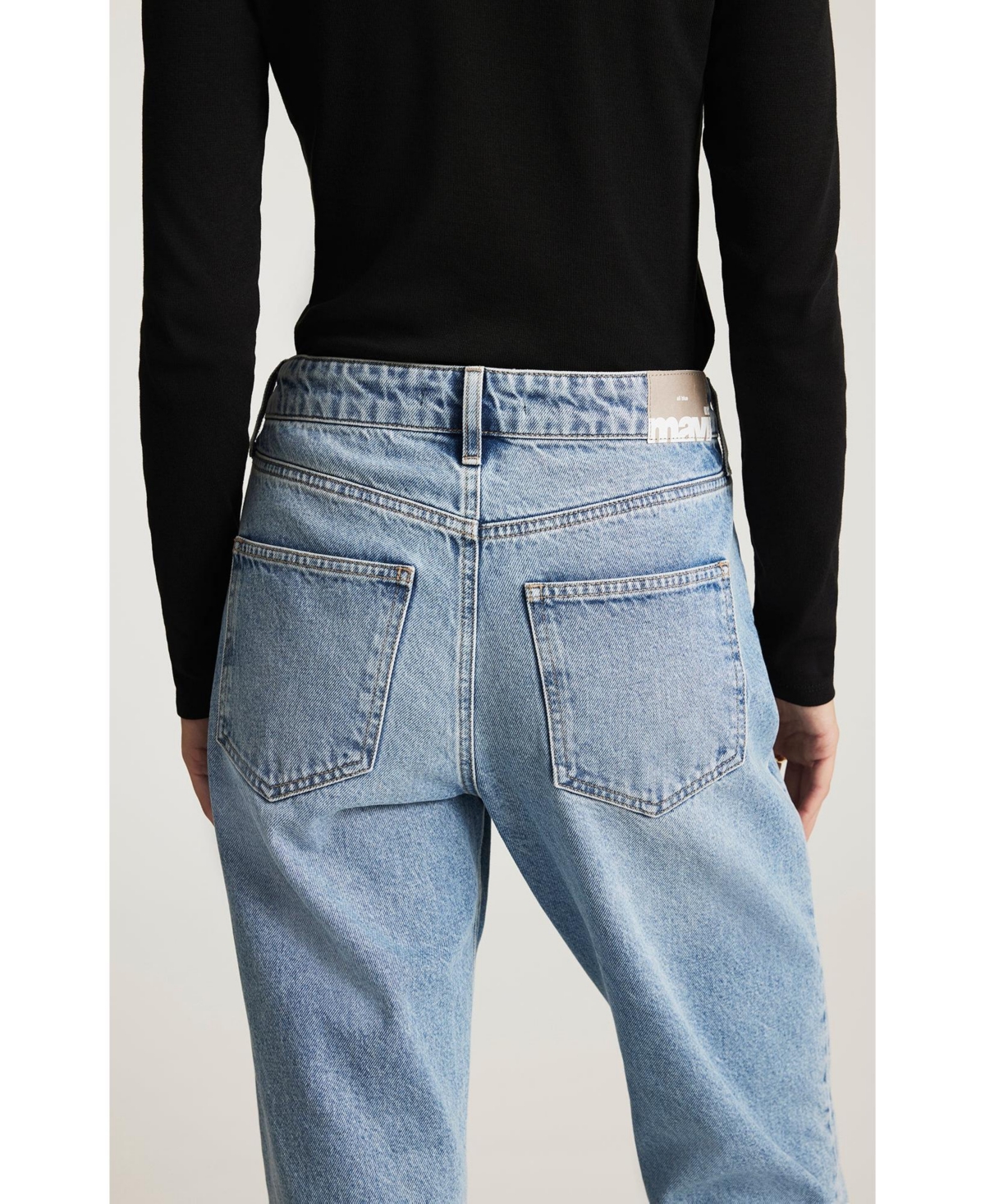Mavi Jeans Women's Savannah High Rise Straight Leg Lt Brushed Classic Denim