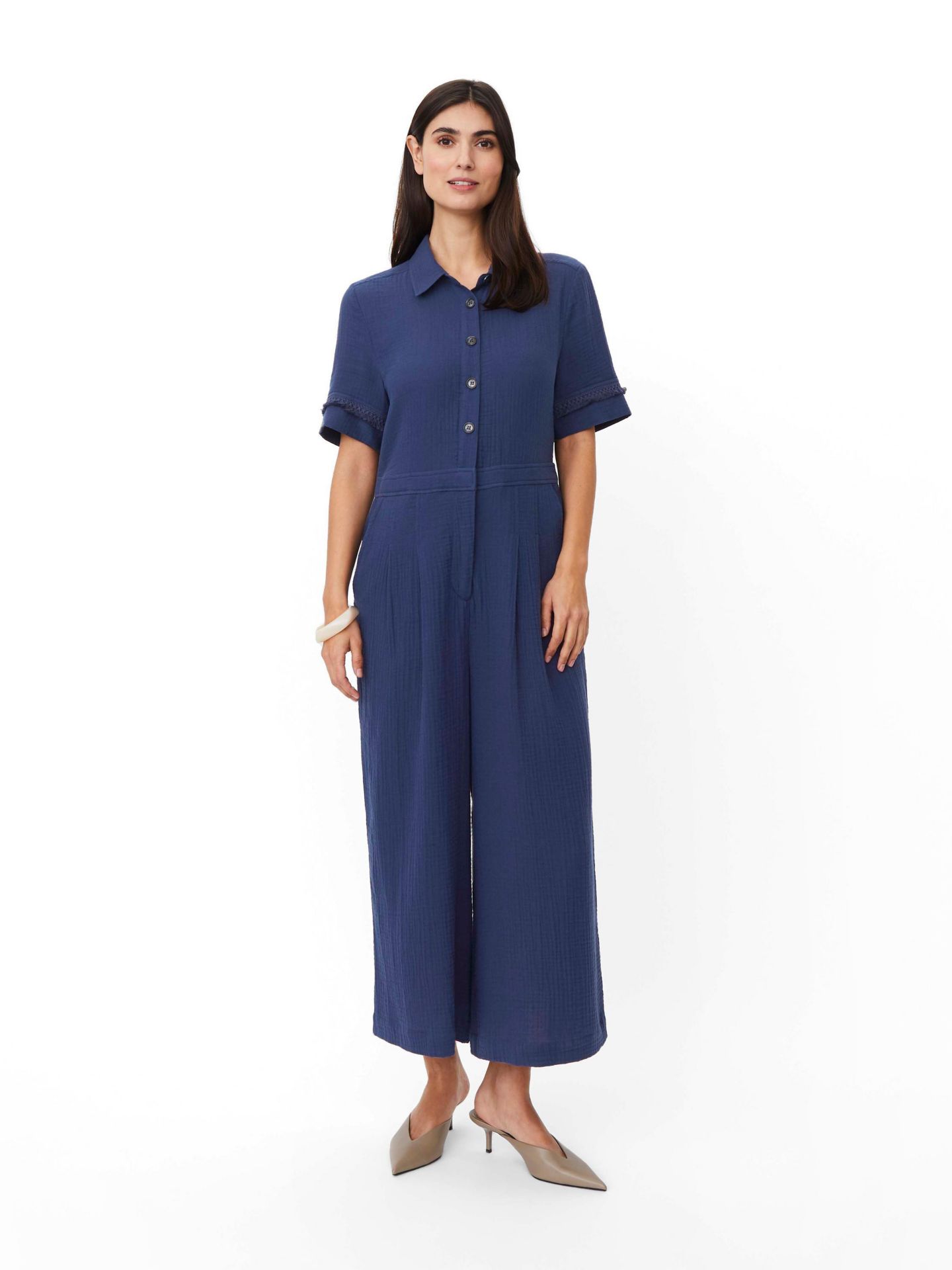 Женский комбинезон Masai Copenhagen Manyvariel Wide Leg Jumpsuit, цвет: Синий — фото 1