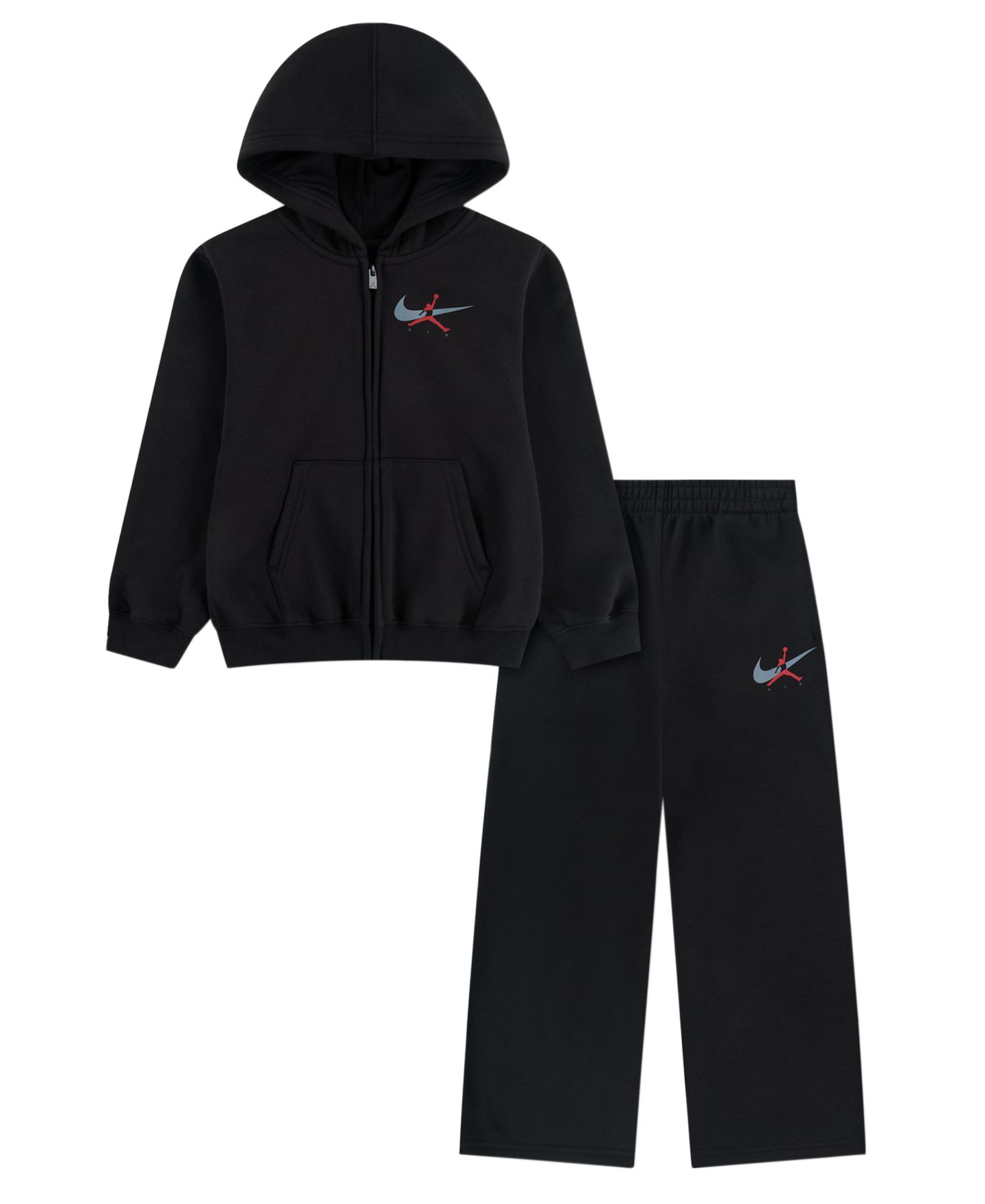 Комплект Jordan Long-Sleeve Hoodie and Pants, 2-Piece Set для мальчиков, цвет: Чёрный — фото 1