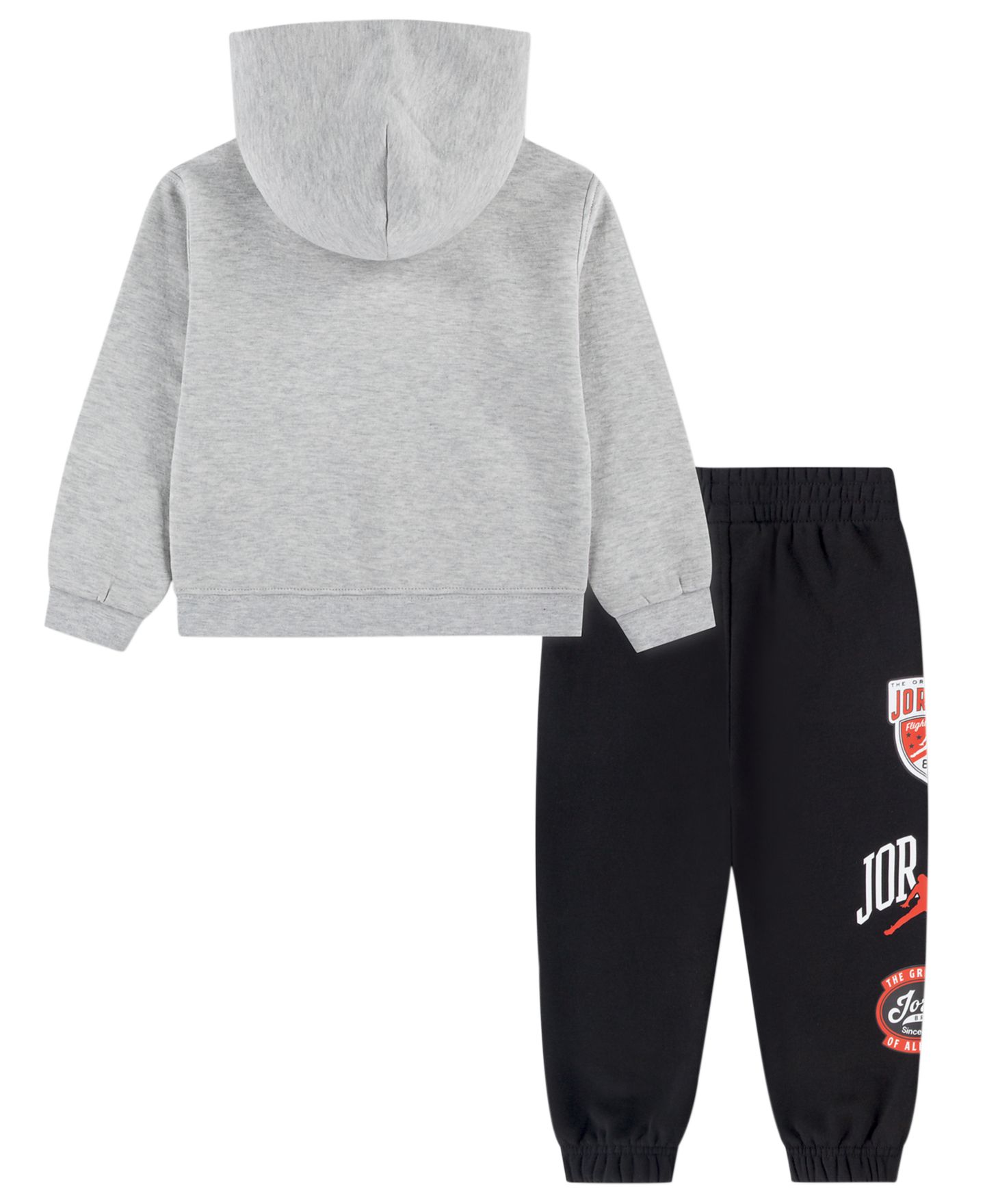 Комплект Jordan Interstate 23 Clutch Script Fleece Hoodie and Pants, 2-Piece Set для мальчиков-малышей, цвет: Серый меланжевый, вариант 1 — фото 2