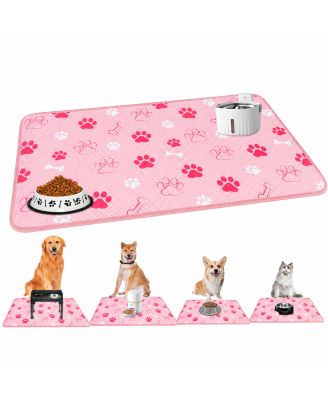 Absorbent Anti Slip Waterproof Pet Feeding Mat Easy Clean Durable