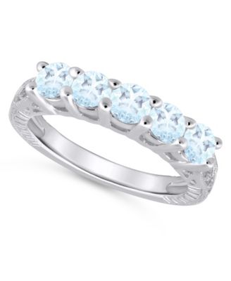 Blue Topaz (1-1/2 ct. t.w.) Ring in Sterling Silver (Also Available in Other Birthstones)