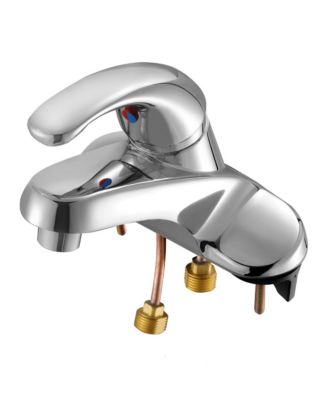 Chrome Plated   Single Handle Sink Faucet Press Type Design 1 or 3 Hole Installation for Bathroom Kitchen RV Bar Sink Public Restroom