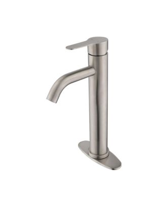 Brushed Nickel Single Handle Bathroom Vanity Sink Faucet Stainless Steel with Modern Design for Bathroom