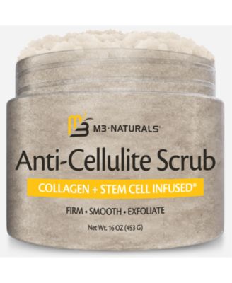 Anti-Cellulite Salt Body Scrub with Collagen, Coconut and Jojoba Oil, Firming Exfoliator, All Skin Types