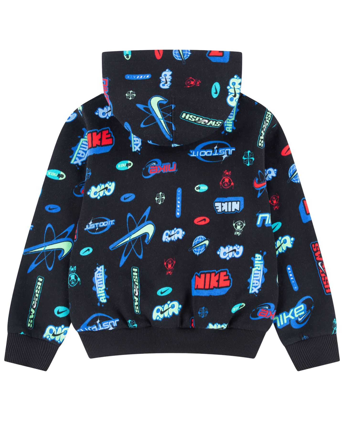 Худи Nike Logo Printed Pullover для мальчиков-малышей, цвет: Чёрный — фото 2