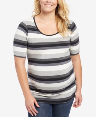 Motherhood Maternity - Maternity Plus Size Elbow-Sleeve Top