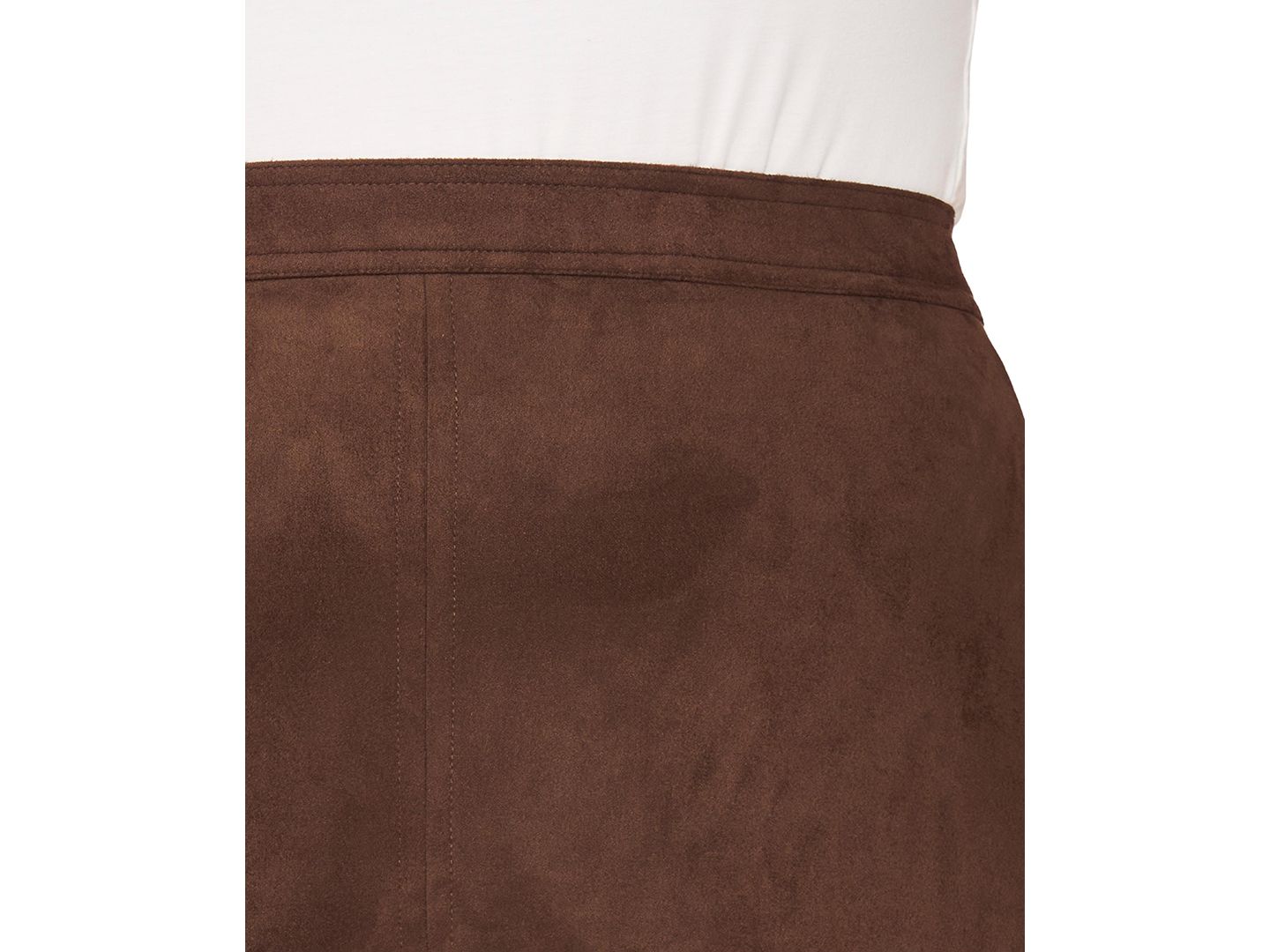 Женская юбка Vince Camuto Plus Size Center Seam A-Line, цвет: Насыщенный шоколадный — фото 5