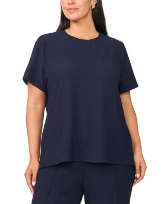 Plus Size Crewneck Short-Sleeve Knit T-Shirt