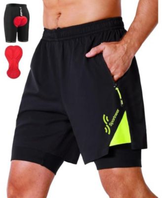 X-Large Bike Shorts for Men - 3D Padded Lightweight MTB Fit Riding Biking Bicycle Biker Shorts with Zipper Pockets