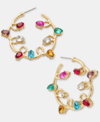 Christmas String Lights Hoop Earrings