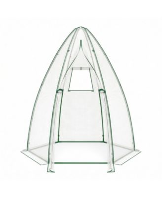 Portable Walk-In Mini Greenhouse with All-Weather PE Cover