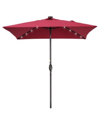 Enhance Your Outdoor Oasis 6.5x6.5Feet LEDSquare Patio Umbrella - Stylish, Durable, And Sun-Protective