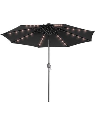 Patio 10Feet LED Market Umbrellas With Solar Lights, Table Umbrella For Patio And Outdoor With Tilt Button For Deck And Pool