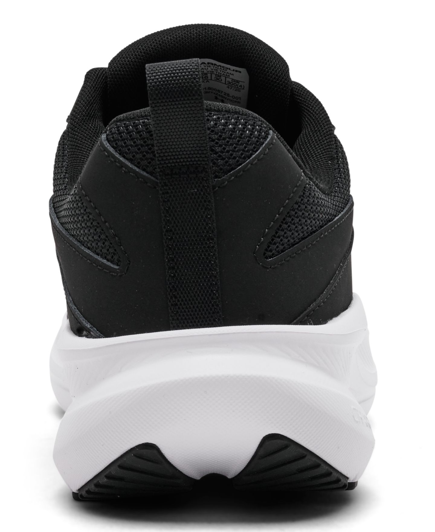 Мужские кроссовки Under Armour Charged+ Assert 11 Extra Wide Width Running, цвет: Чёрный / Белый — фото 4