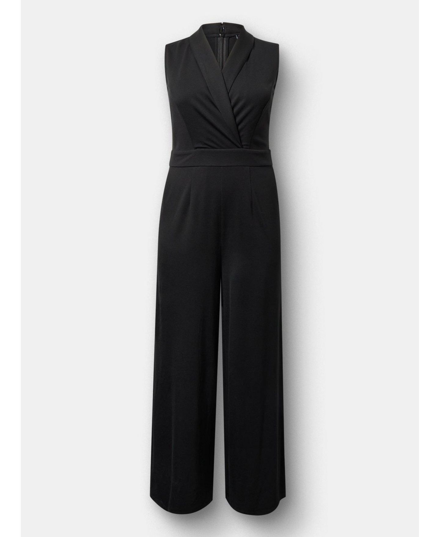 Женский комбинезон Torrid Shawl-Collar Ponte Jumpsuit, цвет: Глубокий чёрный — фото 3