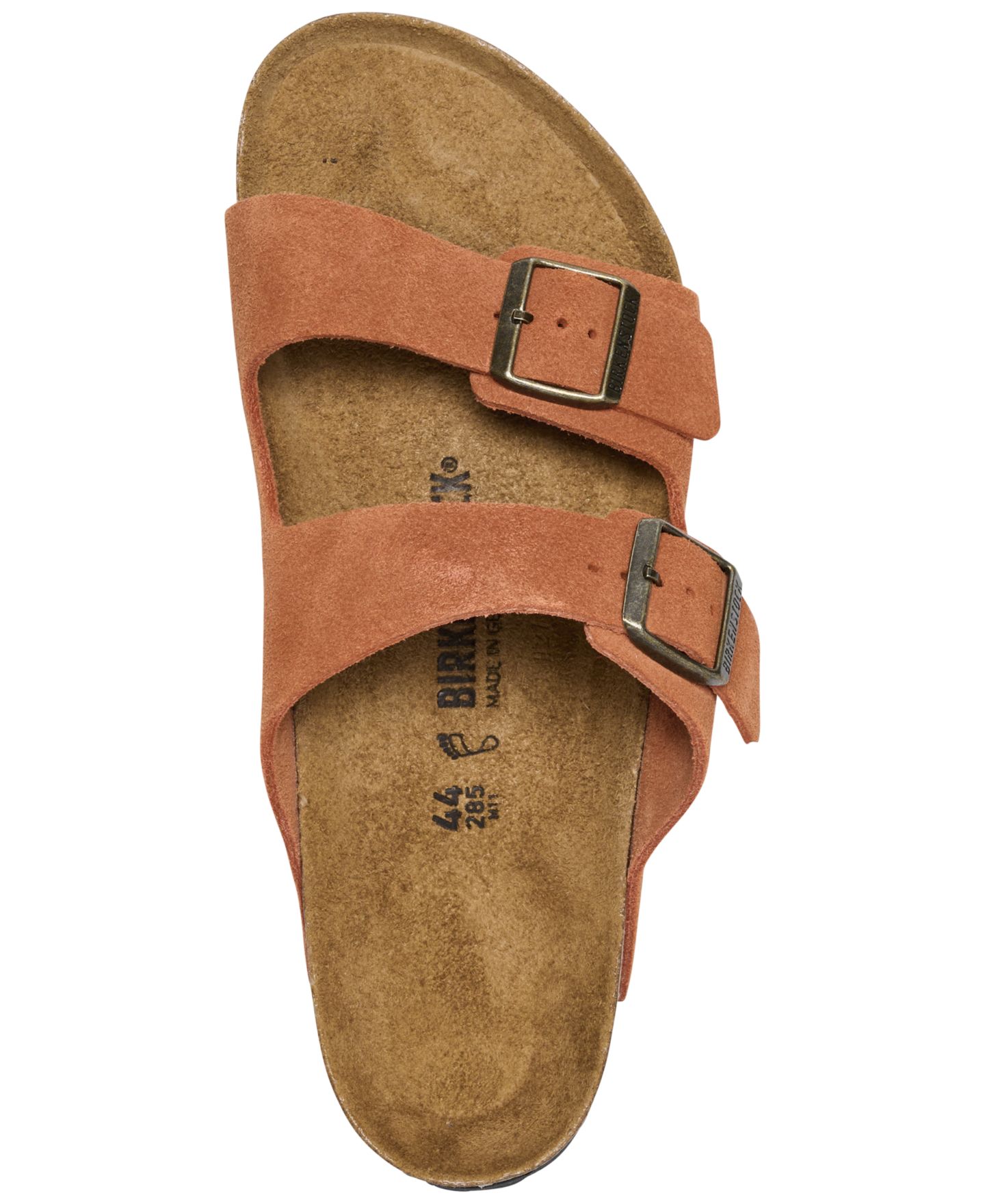 Мужские сандалии Birkenstock Arizona Suede Leather, цвет: Тёмный ржавый — фото 5