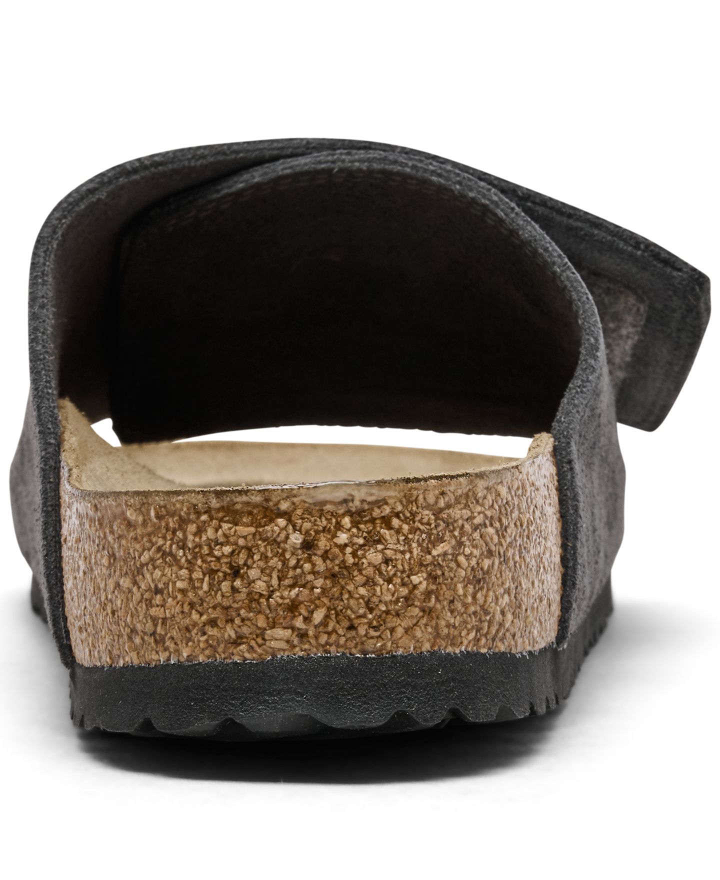 Мужские сандалии Birkenstock Solana Suede Leather Slide, цвет: Угольный — фото 4