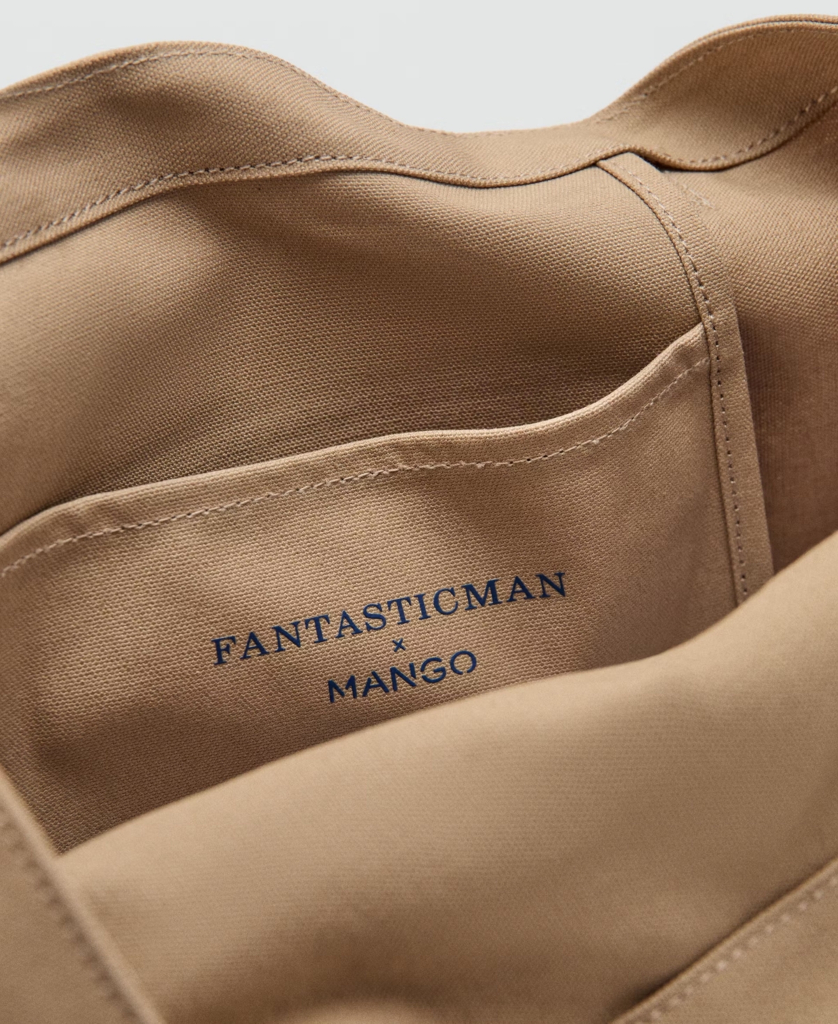 Mango Men's Cotton Canvas Tote Bag