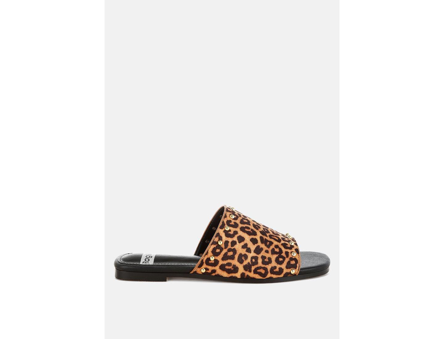 Женские балетки Rag & Co Hilsa Leopard Print Slip-On, цвет: Коричневый — фото 7