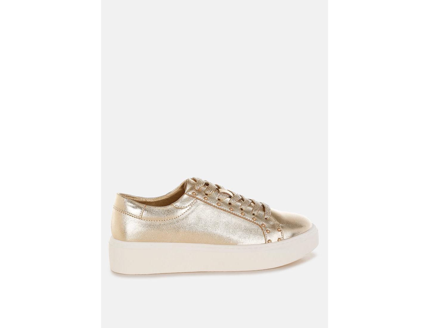 Женские кроссовки Rag & Co Cincinati Metallic Pleather Chunky, цвет: Золотой металлик — фото 7