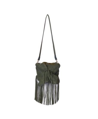 Fringe Butterfly Suede Bag