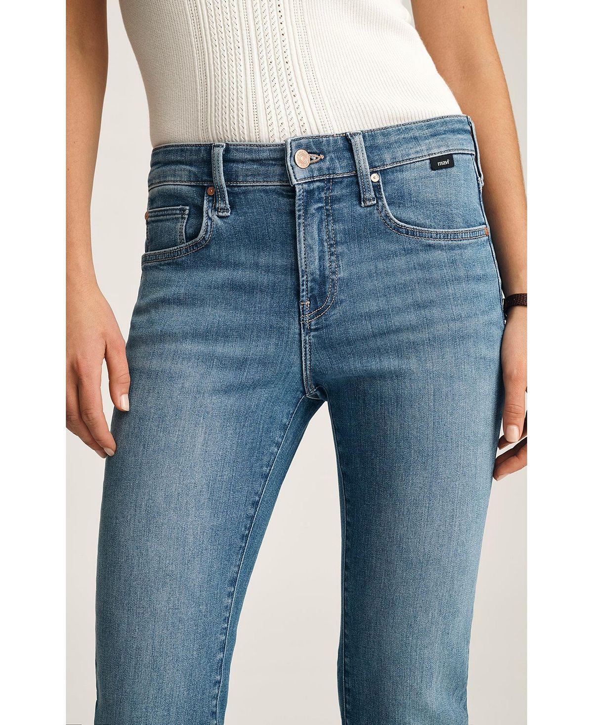 Mavi Jeans Women's Mavi Vicky Mid Rise Bootcut Bootcut In Blue Brushed Flex Blue view 5 — MAYCSS fashion products