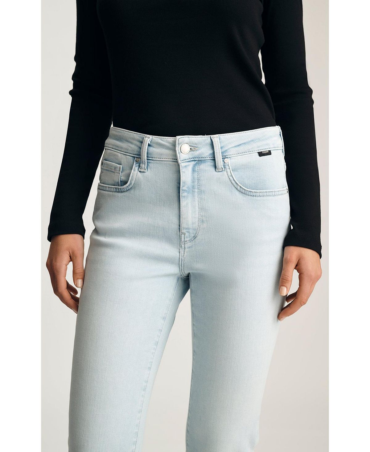 Mavi Jeans Women's Kathleen Mid Rise Boyfriend In Bleached Feather Blue view 6 — MAYCSS fashion products