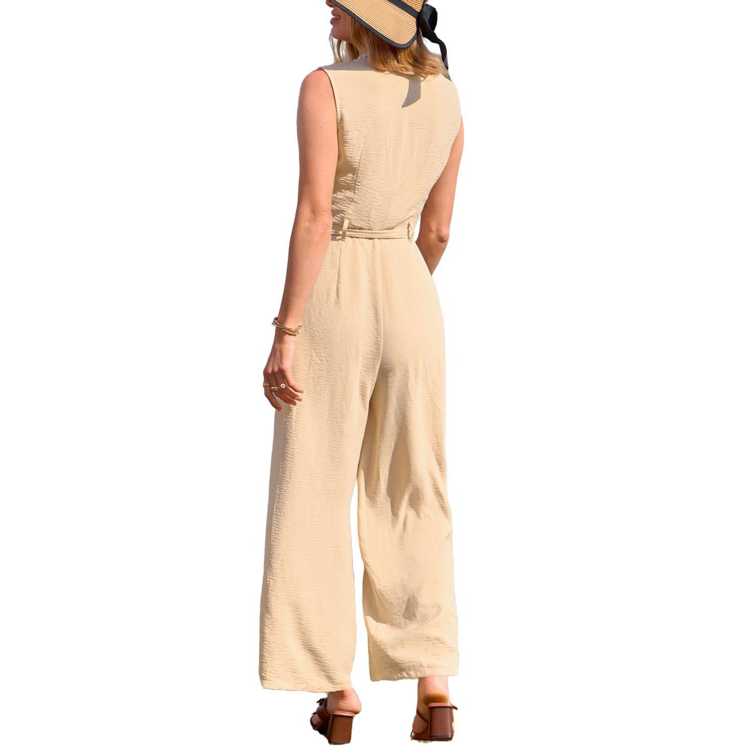 Женский комбинезон Cupshe Sand Dunes Sand Jumpsuit, цвет: Белый — фото 3