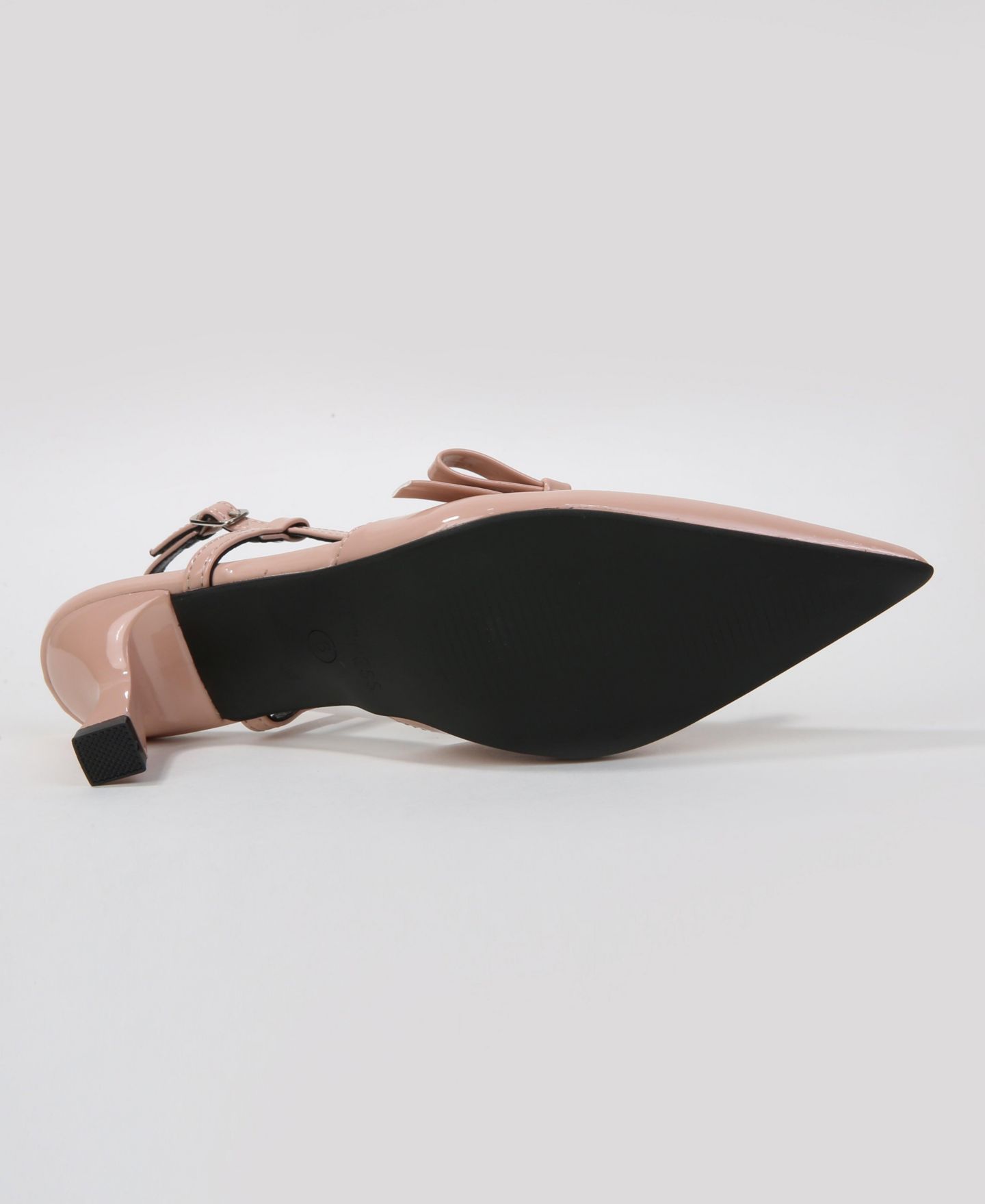 Женские туфли BERNESS Cornelia Bow Accented Patent Slingback Heels, цвет: Бежевый — фото 5